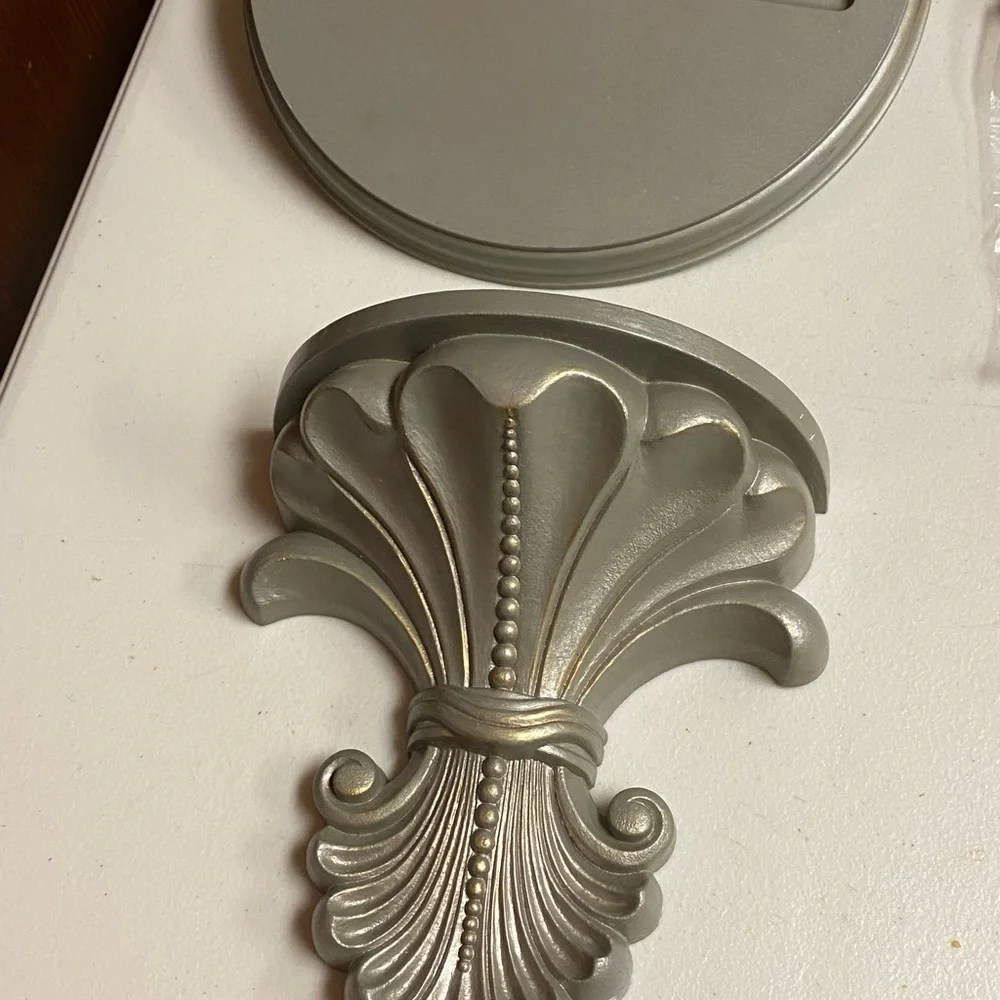 Home Interiors Vintage Fleur De Lis Accent Wall Planter/shelf